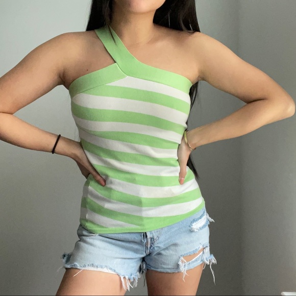 Vintage One Shoulder Tank Top - Picture 2 of 7